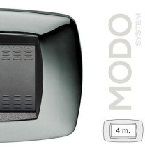Placca Master Modo 4 posti in tecnopolimero Cromato 39TC224