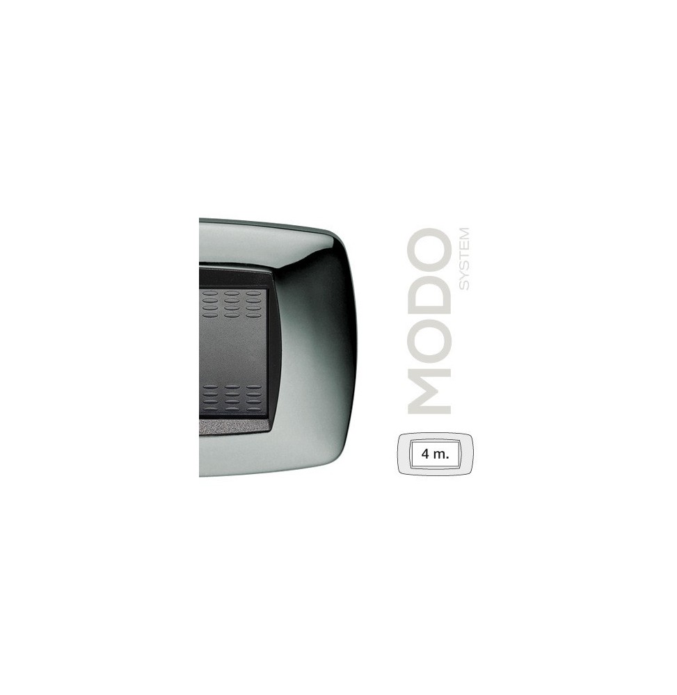Placca Master Modo 4 posti in tecnopolimero Cromato 39TC224