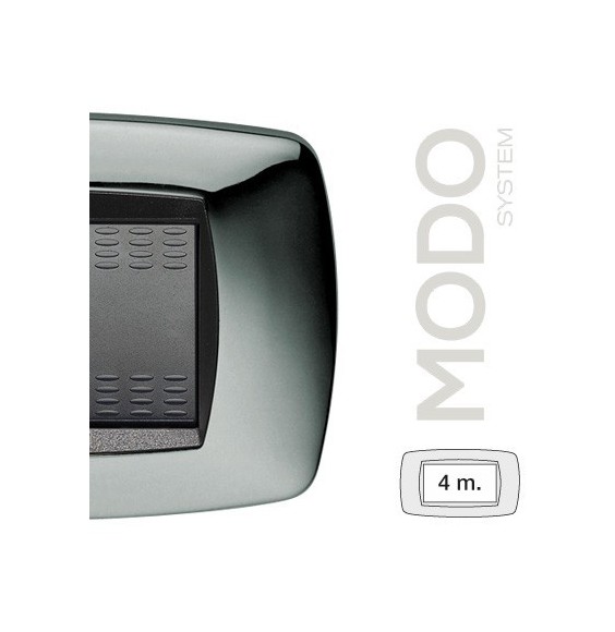 Placca Master Modo 4 posti in tecnopolimero Cromato 39TC224