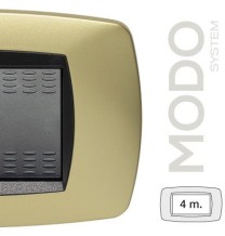 Placca Master Modo 4 posti in tecnopolimero ottone opaco 39TC244