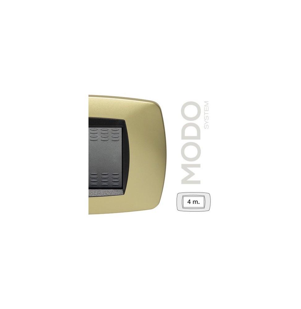 Placca Master Modo 4 posti in tecnopolimero ottone opaco 39TC244