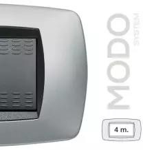 Placca Master Modo 4 posti in tecnopolimero Titanio 39TC254