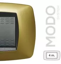 Placca Master Modo 4 posti Giallo Perla in Tecnopolimero 39TC324