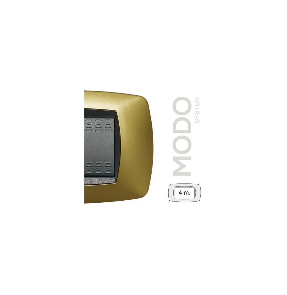 Placca Master Modo 4 posti Giallo Perla in Tecnopolimero 39TC324