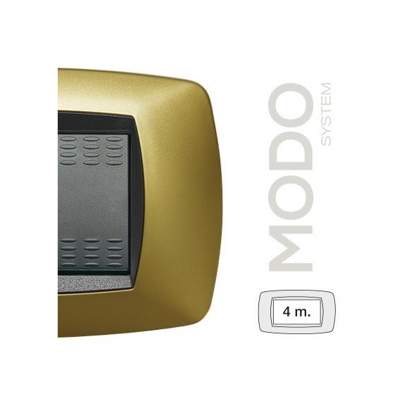 Placca Master Modo 4 posti Giallo Perla in Tecnopolimero 39TC324