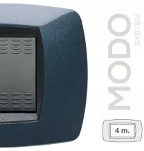 Placca Master Modo 4 posti Blu notte in tecnopolimero 39TC354