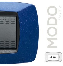 Placca Master Modo 4 posti in tecnopolimero Blu Vio 39TC364