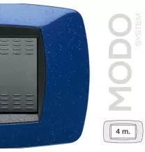 Placca Master Modo 4 posti in tecnopolimero Blu Vio 39TC364