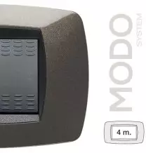 Placca Master Modo 4 posti in tecnopolimero grigio antracite 39TC384