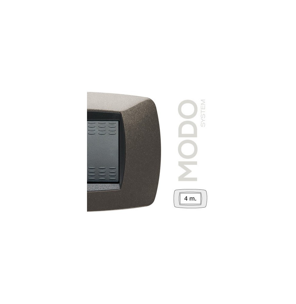 Placca Master Modo 4 posti in tecnopolimero grigio antracite 39TC384
