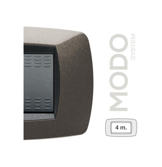 Placca Master Modo 4 posti in tecnopolimero grigio antracite 39TC384