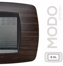 Placca Master Modo 4 posti in tecnopolimero Wenge'  39TC464
