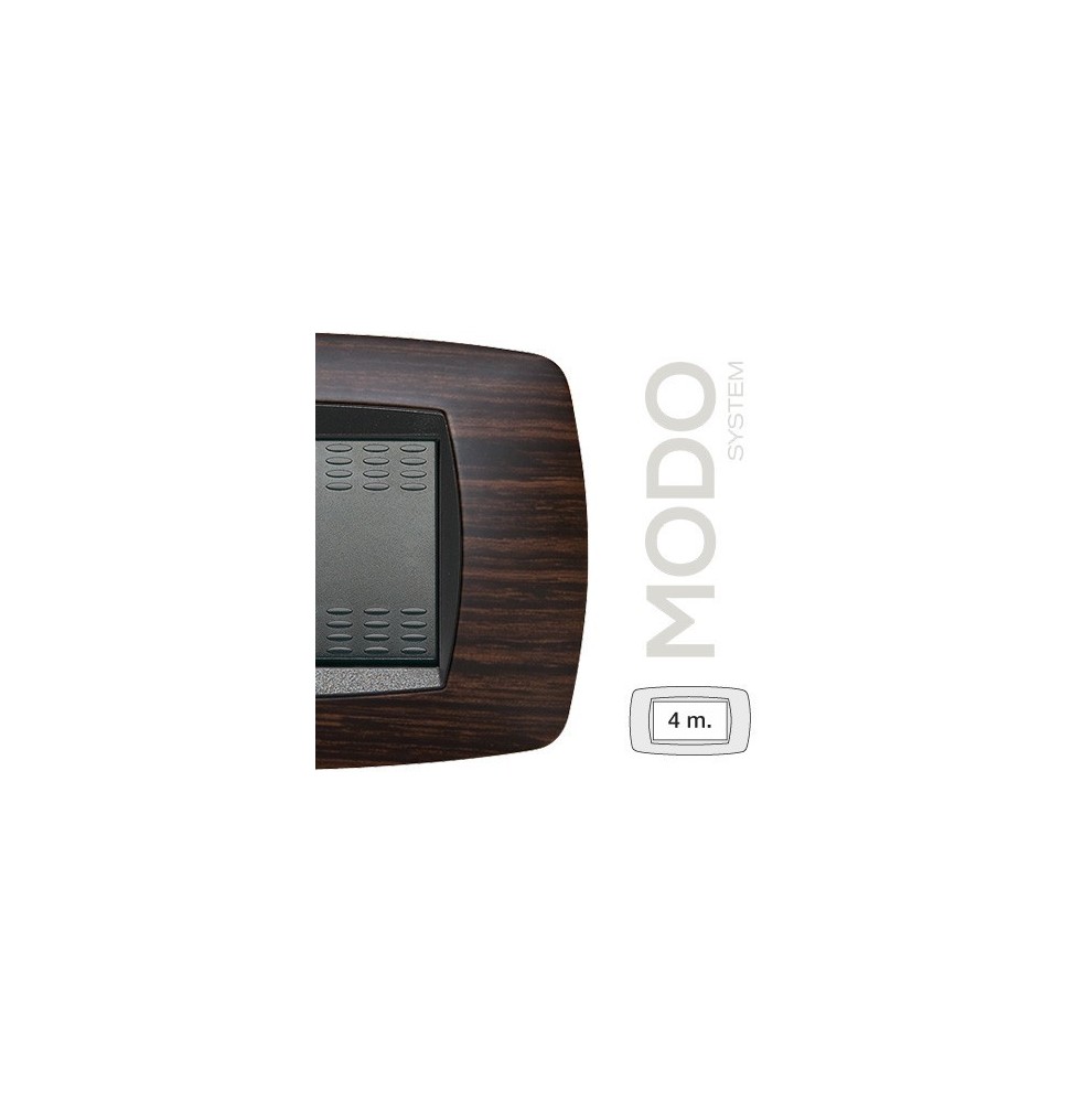 Placca Master Modo 4 posti in tecnopolimero Wenge'  39TC464
