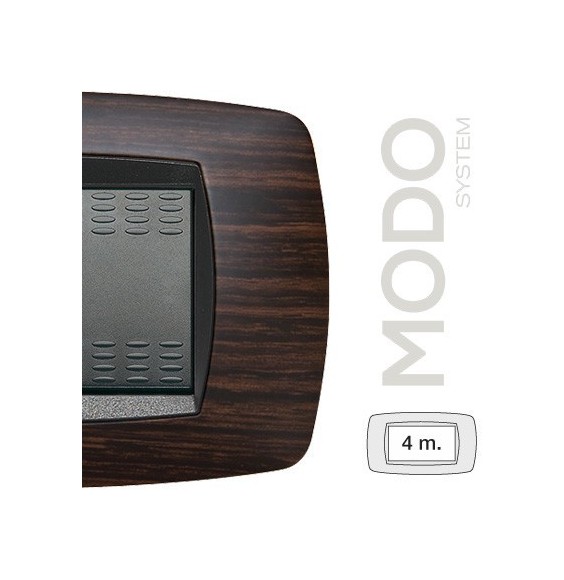 Placca Master Modo 4 posti in tecnopolimero Wenge'  39TC464