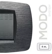 Placca Master Modo Satinato Grigio 4 Posti Tecnopolimero 39TC514