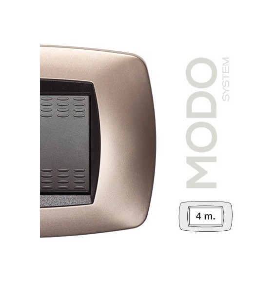 Placca Master Modo 4 posti in tecnopolimero Rame opaco 39TC544