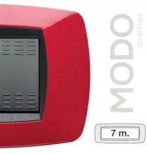 Placca Master Modo 7 posti in tecnopolimero rossa 39TC157