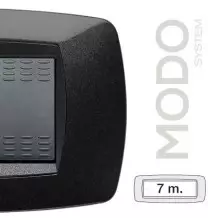 Placca Master Modo Nero in tecnopolimero 7 posti 39TC207
