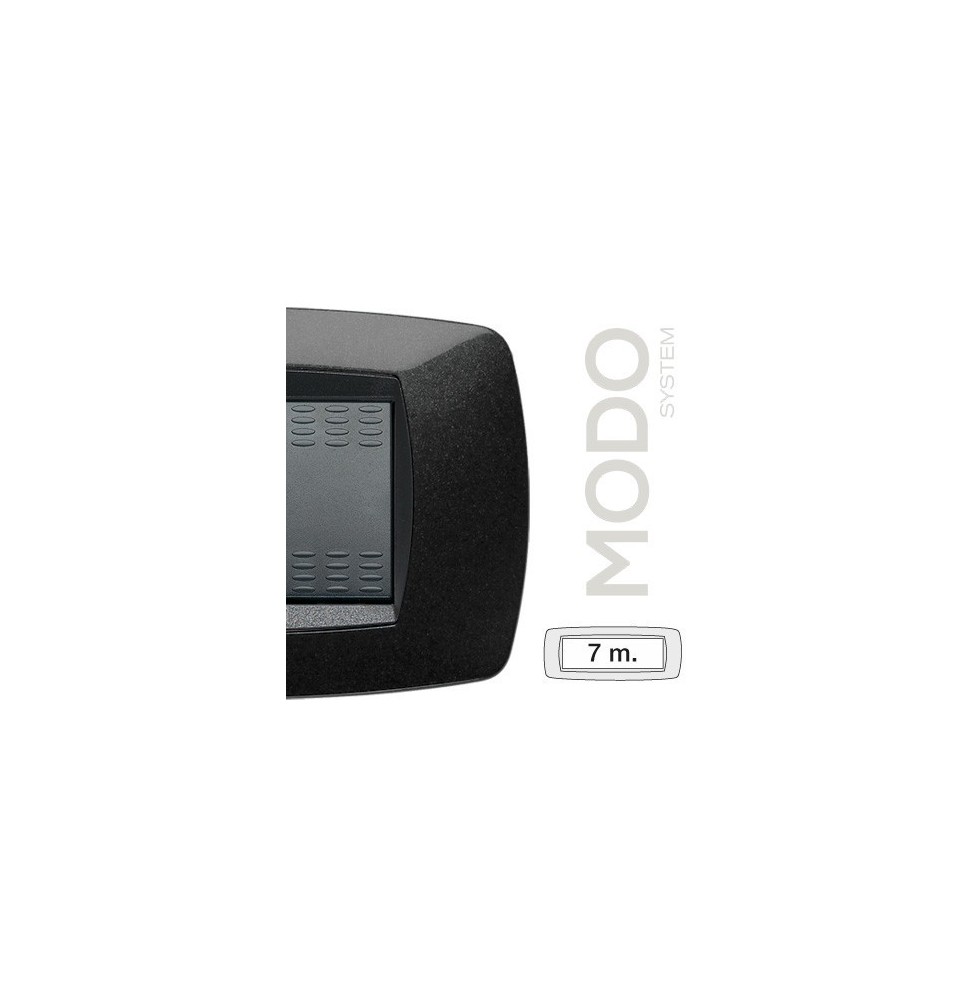 Placca Master Modo Nero in tecnopolimero 7 posti 39TC207