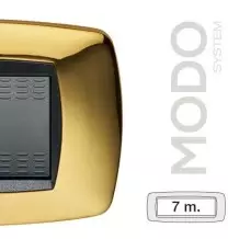 Placca Master Modo 7 posti in tecnopolimero Ottone 39TC217