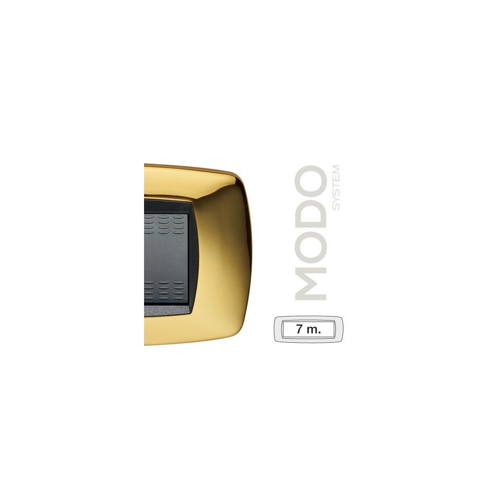 Placca Master Modo 7 posti in tecnopolimero Ottone 39TC217