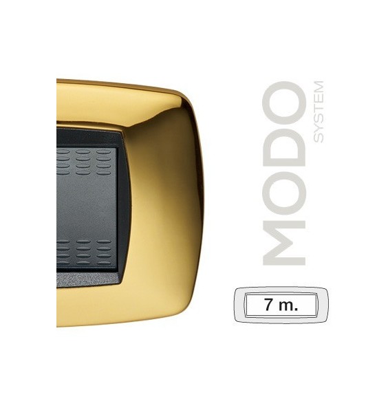 Placca Master Modo 7 posti in tecnopolimero Ottone 39TC217