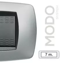 Placca Master Modo 7 posti in tecnopolimero Titanio 39TC257