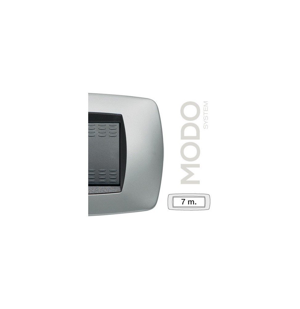 Placca Master Modo 7 posti in tecnopolimero Titanio 39TC257