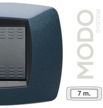 Placca Master Modo 7 posti in tecnopolimero Blu notte 39TC357