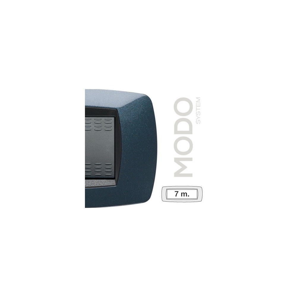 Placca Master Modo 7 posti in tecnopolimero Blu notte 39TC357