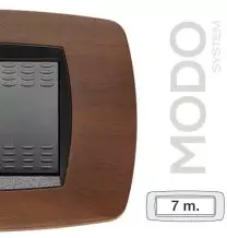 Placca Master Modo 7 posti in tecnopolimero Noce scuro 39TC457