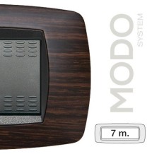 Placca Master Modo 7 posti in tecnopolimero Wenge' 39TC467