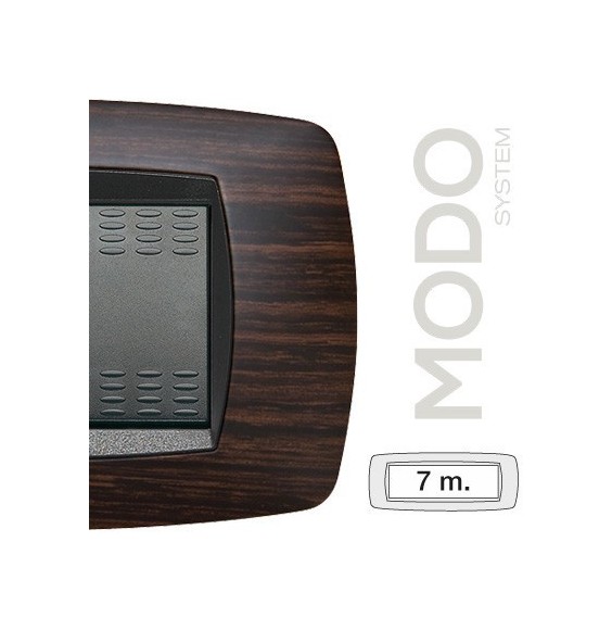 Placca Master Modo 7 posti in tecnopolimero Wenge' 39TC467