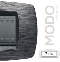 Placca Master Modo 7 posti in tecnopolimero satinato grigio 39TC517