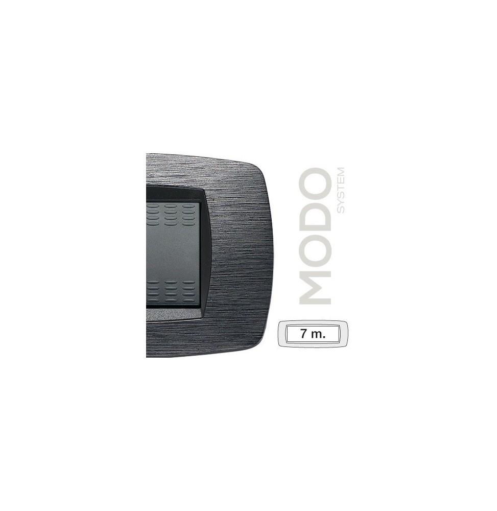 Placca Master Modo 7 posti in tecnopolimero satinato grigio 39TC517