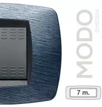 Placca Master Modo Satinato Blu 7 Posti 39TC527