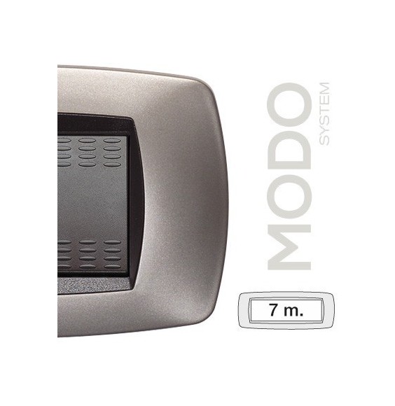Placca Master Modo 7 posti in tecnopolimero bronzo opaco 39TC557