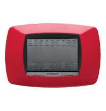 Placca Master Modo 3 posti in tecnopolimero rossa 39TC153