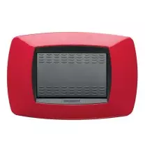 Placca Master Modo 3 posti in tecnopolimero rossa 39TC153