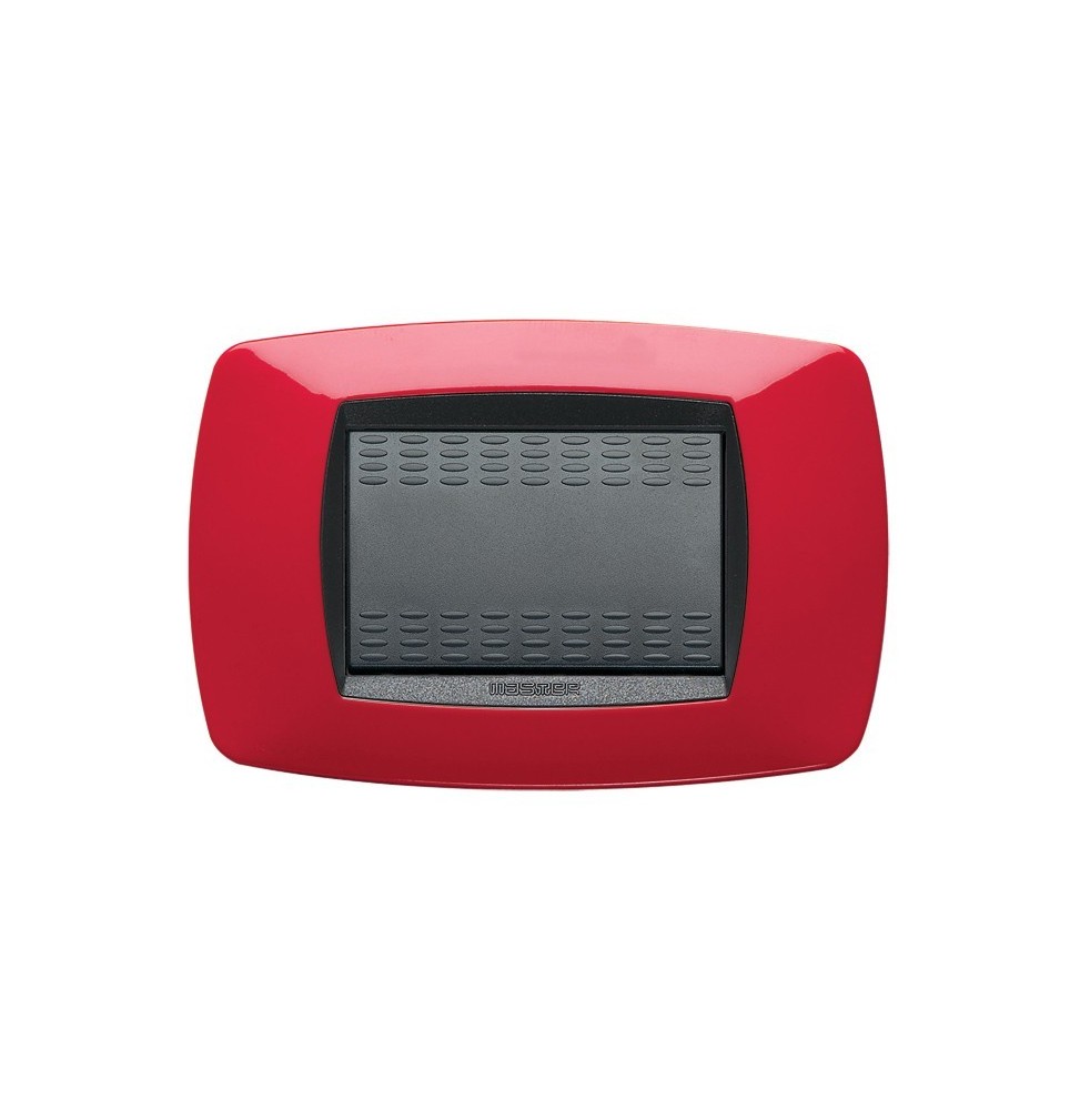 Placca Master Modo 3 posti in tecnopolimero rossa 39TC153