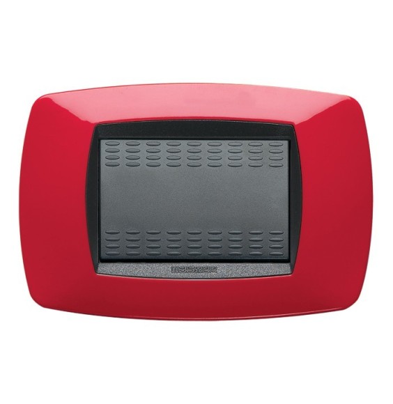 Placca Master Modo 3 posti in tecnopolimero rossa 39TC153