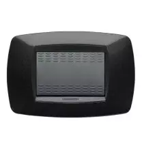 Placca Master Modo Nero 3 posti in tecnopolimero 39TC203