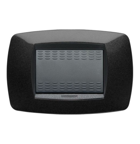 Placca Master Modo Nero 3 posti in tecnopolimero 39TC203