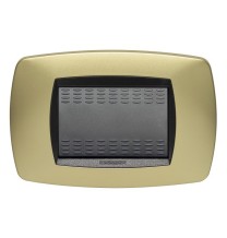 Placca Master Modo 3 posti in tecnopolimero ottone opaco 39TC243