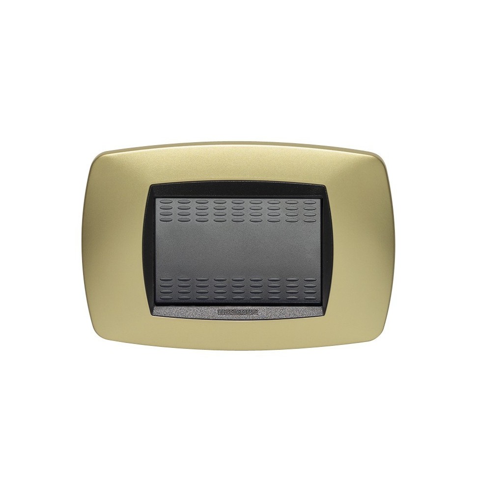 Placca Master Modo 3 posti in tecnopolimero ottone opaco 39TC243
