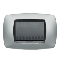 Placca Master Modo Titanio 3 posti in tecnopolimero 39TC253
