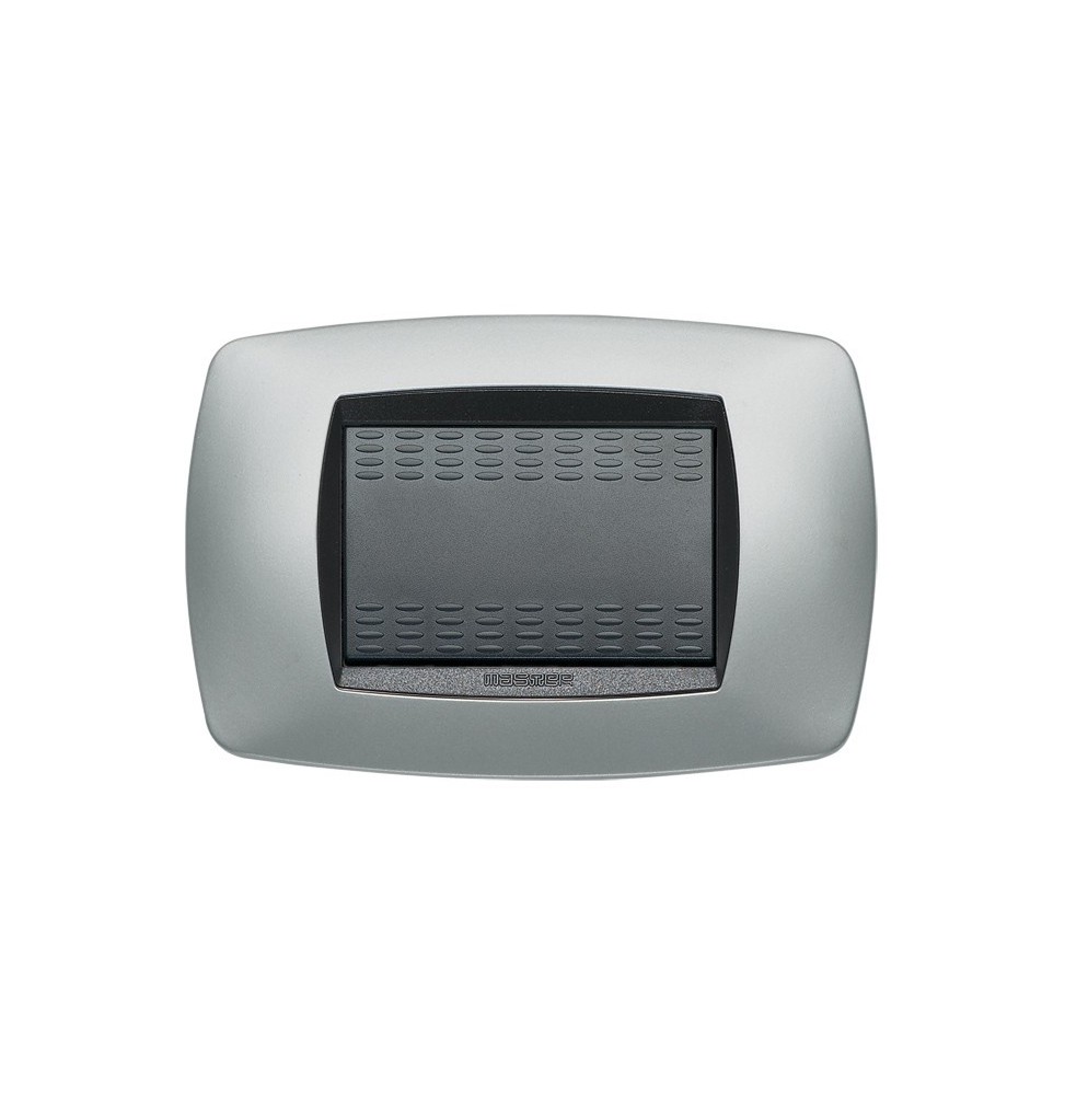 Placca Master Modo Titanio 3 posti in tecnopolimero 39TC253