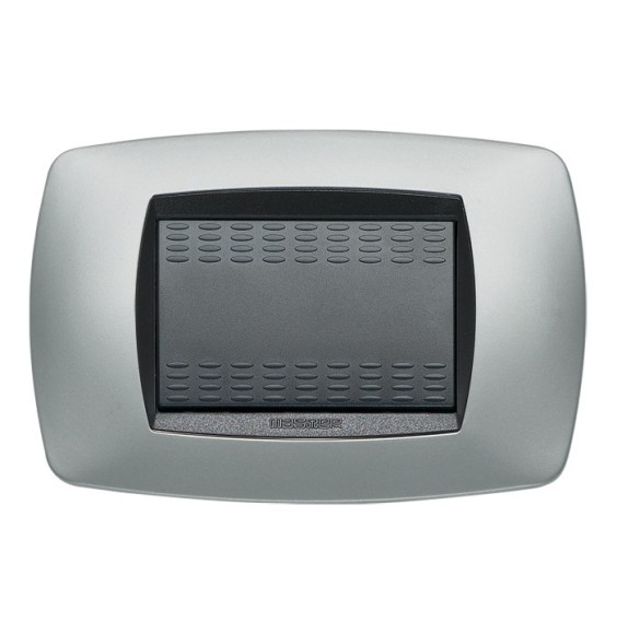 Placca Master Modo Titanio 3 posti in tecnopolimero 39TC253