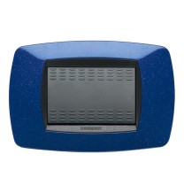 Placca Master Modo 3 posti in tecnopolimero Blu Vio 39TC363