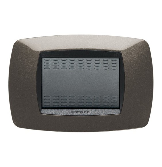 Placca Master Modo Grigio Antracite 3 Posti Tecnopolimero 39TC383